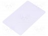 Карта RFID; 86x54x0,8мм; f: 125кГц; -20÷55°C; Сост.элем: T5577