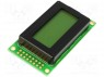 Дисплей: LCD; алфавитно-цифровой; STN Positive; 8x2; 58x32x13мм
