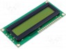 Дисплей: LCD; алфавитно-цифровой; STN Positive; 16x1; 80x36x5мм