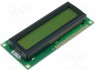 Дисплей: LCD; алфавитно-цифровой; STN Positive; 16x1; 80x36x8,5мм