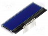 Дисплей: LCD; алфавитно-цифровой; FSTN Positive; 16x2; LED; PIN: 14