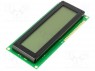 Дисплей: LCD; алфавитно-цифровой; STN Negative; 16x2; LED; PIN: 16