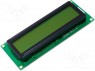 Дисплей: LCD; алфавитно-цифровой; STN Positive; 16x2; LED; PIN: 16