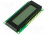 Дисплей: LCD; алфавитно-цифровой; STN Positive; 16x2; LED; PIN: 16