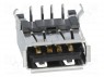 Гнездо; USB A; на PCB; THT; PIN: 4; угловой 90°; V: USB 2.0; позолота