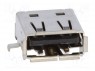 Гнездо; USB A; на PCB; SMT; PIN: 4; горизонтальный; V: USB 2.0