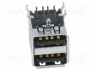 Гнездо; USB A; на PCB; THT; PIN: 4; угловой 90°; двойное; V: USB 2.0