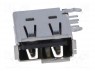 Гнездо; USB A; на PCB; THT; PIN: 4; боковой,угловой 90°; V: USB 2.0