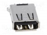 Гнездо; USB A; на PCB; THT; PIN: 4; прямой; V: USB 2.0; позолота