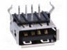 Гнездо; USB A; THT; угловой 90°; V: USB 2.0; позолота