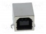 Гнездо; USB B; THT; угловой 90°; V: USB 2.0; позолота