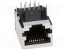 Гнездо; RJ45; PIN: 8; экранированный; Конфиг.выводов: 8p8c; THT