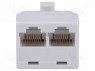 Разветвитель; Конфиг.выводов: 8p8c; гнездо RJ45 x2,вилка RJ45