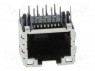 Гнездо; RJ45; PIN: 8; Кат: 5; позолота; Конфиг.выводов: 8p8c; THT