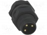 Разъем: M8; "папа"; PIN: 3; на панель; гнездо; 3А; 60В; IP67; пластик