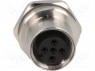 Гнездо; M12; PIN: 4; "мама"; код D-Ethernet; THT; IP67; прямой; 250В