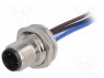 Гнездо; M12; PIN: 4; "папа"; код D-Ethernet; провода; IP67; прямой