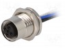 Гнездо; M12; PIN: 4; "мама"; код D-Ethernet; провода; IP67; прямой