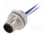 Гнездо; M12; PIN: 4; "папа"; код D-Ethernet; на панель,гайка сзади