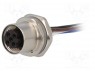 Гнездо; M12; PIN: 4; "мама"; код D-Ethernet; на панель,гайка сзади