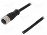 Вилка; M12; PIN: 4; "мама"; код D-Ethernet; IP65/IP67; 250В; 4А; 1м