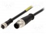 Кабель: датчиков / автоматики; M12-M8; PIN: 4; 5м; изоляция: ПВХ