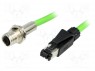Адаптер; вилка RJ45,гнездо М12 "мама"; код D-Ethernet; PIN: 4