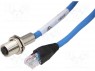 Адаптер; вилка RJ45,М12 "мама"; код D-Ethernet; PIN: 4; IP65; 1м