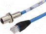 Адаптер; вилка RJ45,М12 "мама"; код D-Ethernet; PIN: 4; IP65; 5м