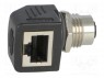 Адаптер; гнездо RJ45,М12 "мама"; код D-Ethernet; PIN: 4; Кат: 5e