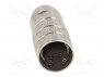 Разъем: M16; "мама"; на провод; IP68; вилка; пайка; 250В; PIN: 4; 5А