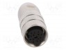 Разъем: M16; "мама"; на провод; IP68; вилка; пайка; 60В; PIN: 14; 3А