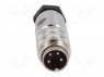 Разъем: M16; "папа"; на провод; IP65,IP67; вилка; пайка; 300В; PIN: 4