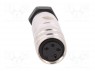 Разъем: M16; "мама"; на провод; IP67; вилка; пайка; 250В; PIN: 4; 7А