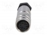 Разъем: M16; "мама"; на провод; IP67; вилка; пайка; 60В; PIN: 12; 3А