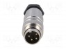 Разъем: M16; "папа"; на провод; IP67; вилка; пайка; 250В; PIN: 4; 7А