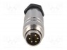 Разъем: M16; "папа"; на провод; IP67; вилка; пайка; 250В; PIN: 5; 6А