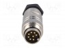 Разъем: M16; "папа"; на провод; IP67; вилка; пайка; 60В; PIN: 8; 5А