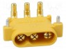 Гнездо; питания DC; MR30; "папа"; PIN: 3; на PCB; THT; Цвет: желтый