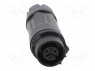 Вилка; Разъем: круглый; MRD; PIN: 3; 24AWG÷20AWG; gold flash; 5А