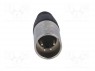 Вилка; XLR; "папа"; PIN: 4; прямой; на провод; пайка; 10А; 3,5÷8мм