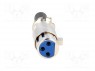 Вилка; XLR; "мама"; PIN: 3; прямой; на провод