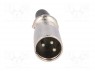 Вилка; XLR; "папа"; PIN: 3; прямой; на провод