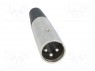 Вилка; XLR; "папа"; PIN: 3; прямой; на провод