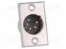 Гнездо; XLR; "папа"; PIN: 4; пайка; Корп: стандарт XLR