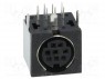 Гнездо; DIN mini; "мама"; PIN: 8; экранированный; THT; на PCB; 100В