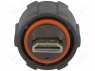 Разъем: HDMI; вилка; прямой; пайка; на провод; IPX7