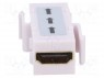 Соединитель; гнездо; 2x "мама"; гнездо HDMI x2; позолота; прямой