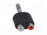 Адаптер; Jack 6,35мм вилка,гнездо RCA x2; stereo