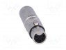 Соединитель; XLR "папа" 3pin,XLR "мама" 5pin; серебристый